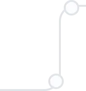 White line connecting two white circles on a black background.