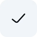 Simple black check mark icon on a white background.