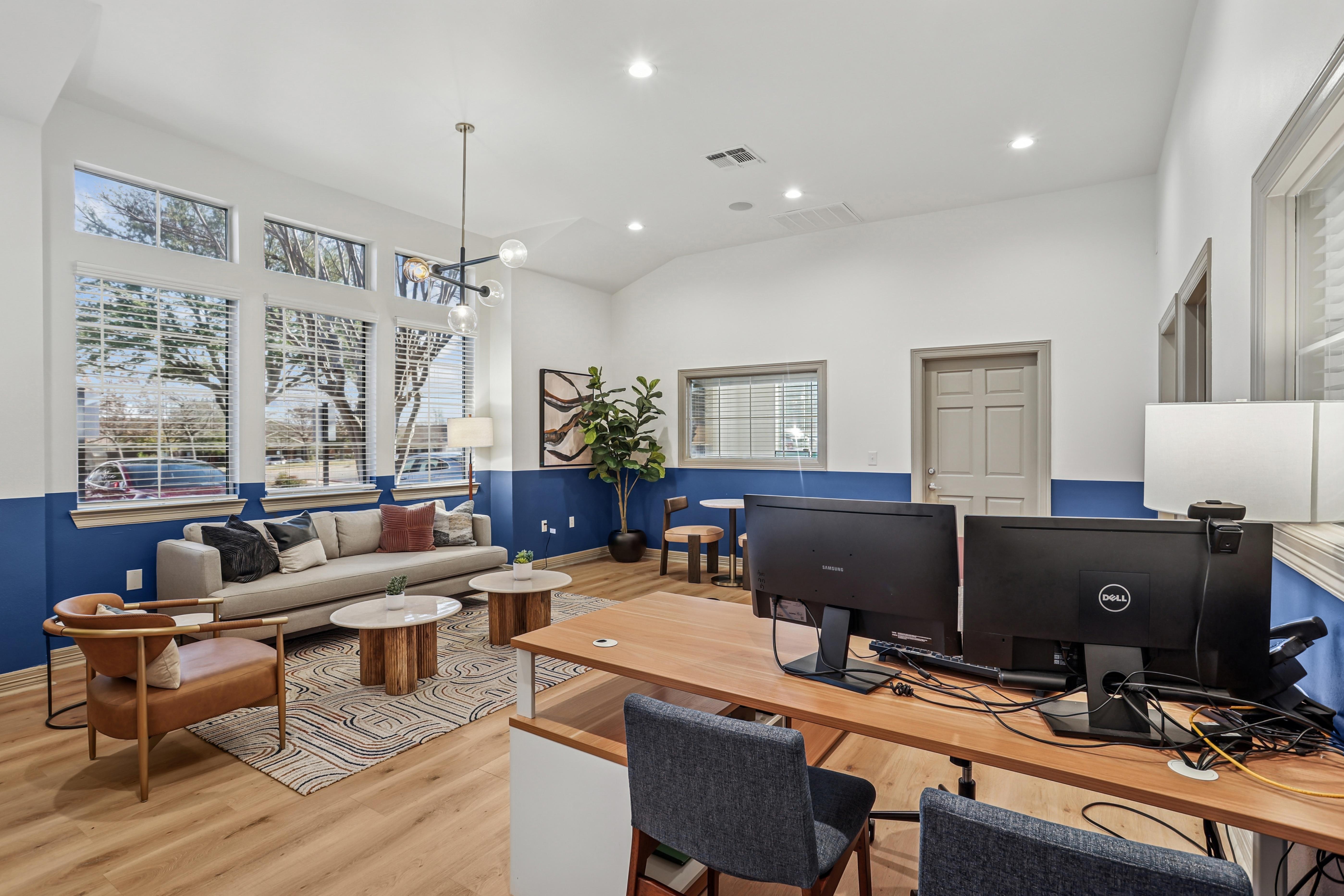 Leasing office lobby