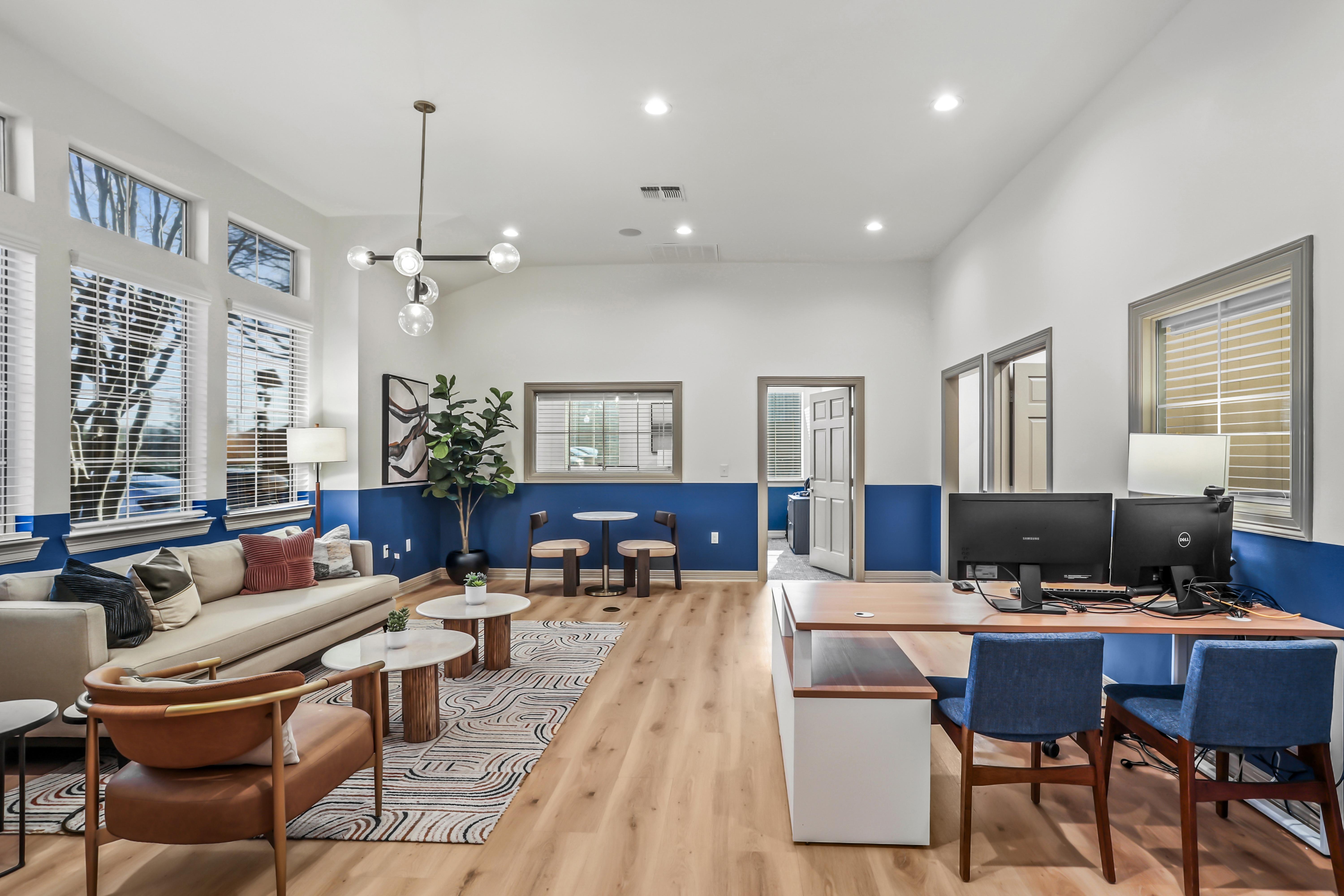 Leasing office lobby