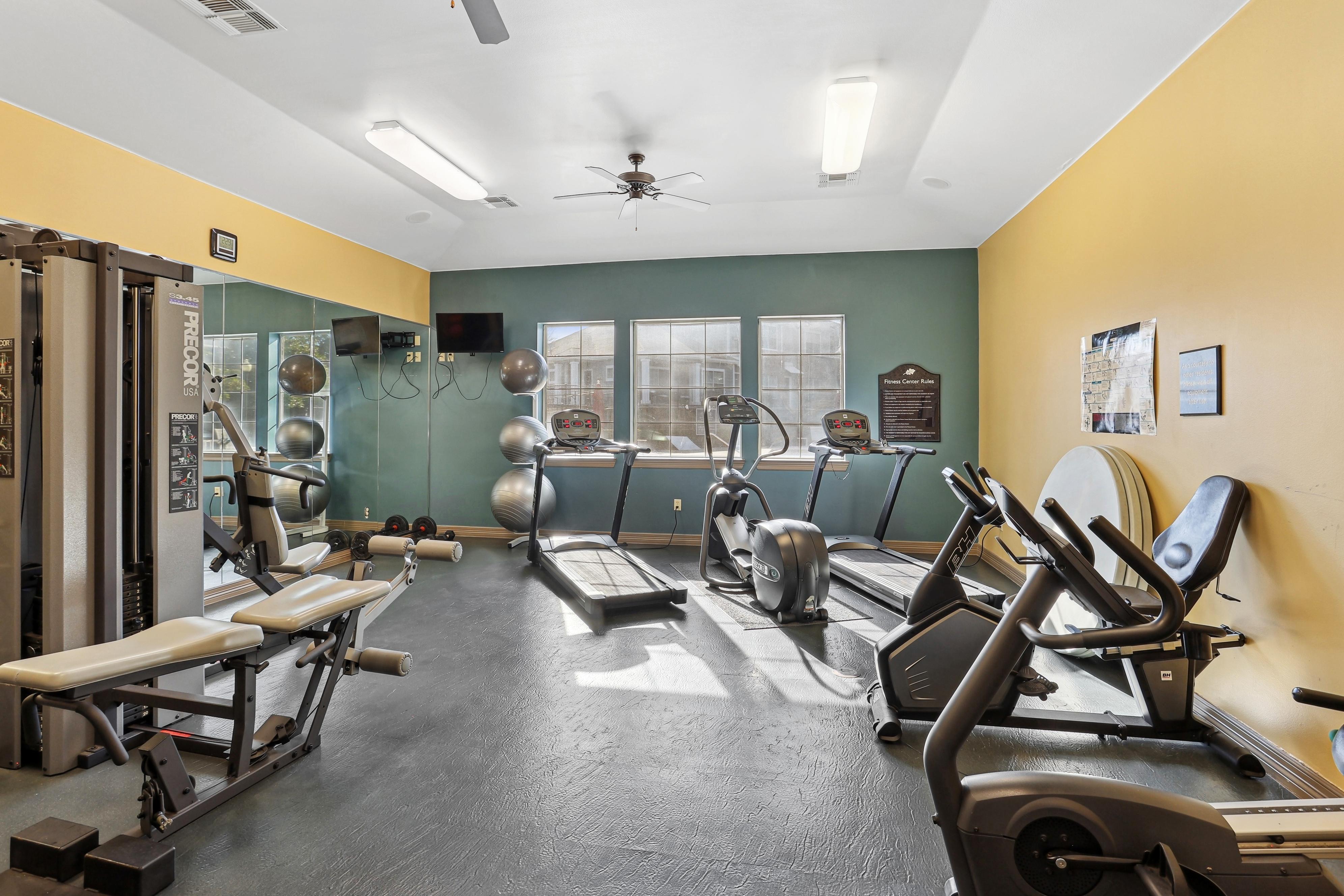 Fully equipped fitness center