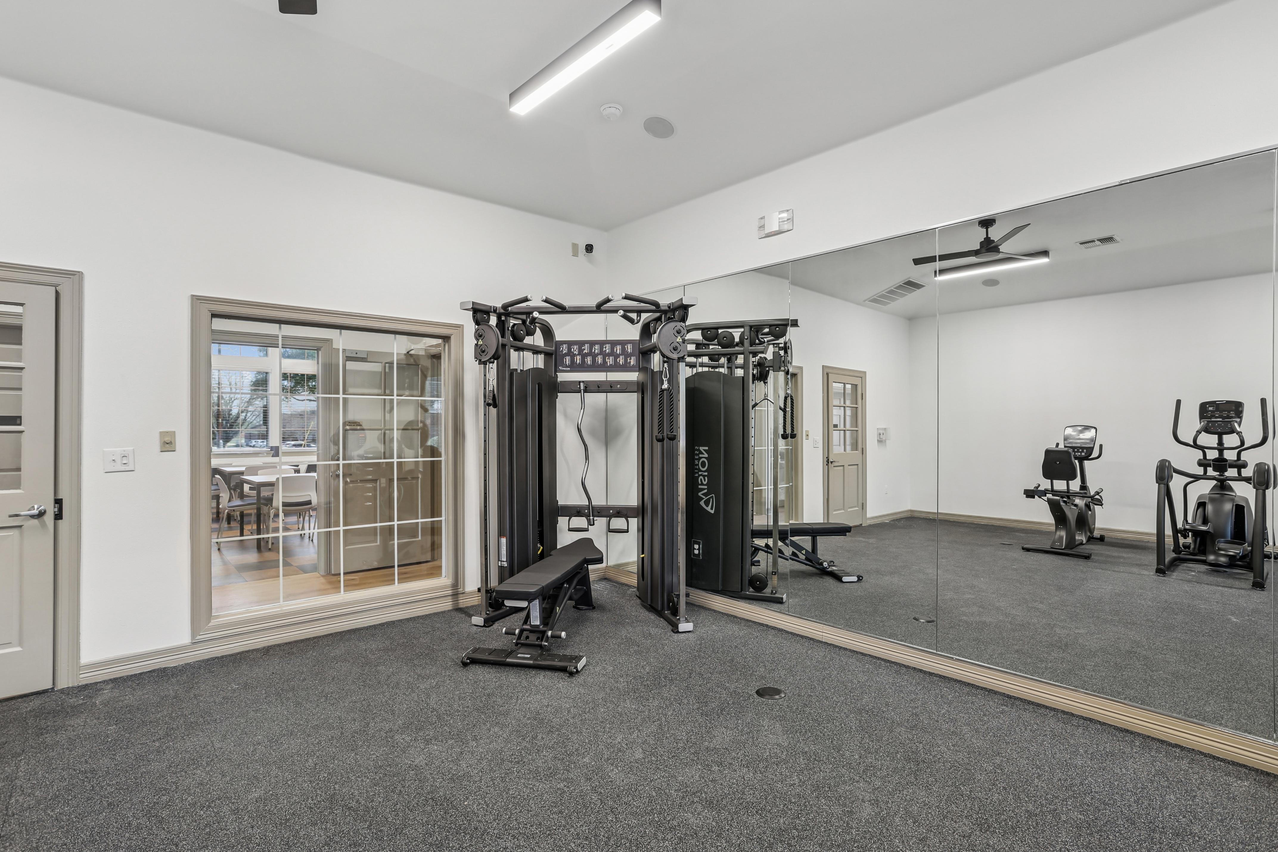 Fully equipped fitness center