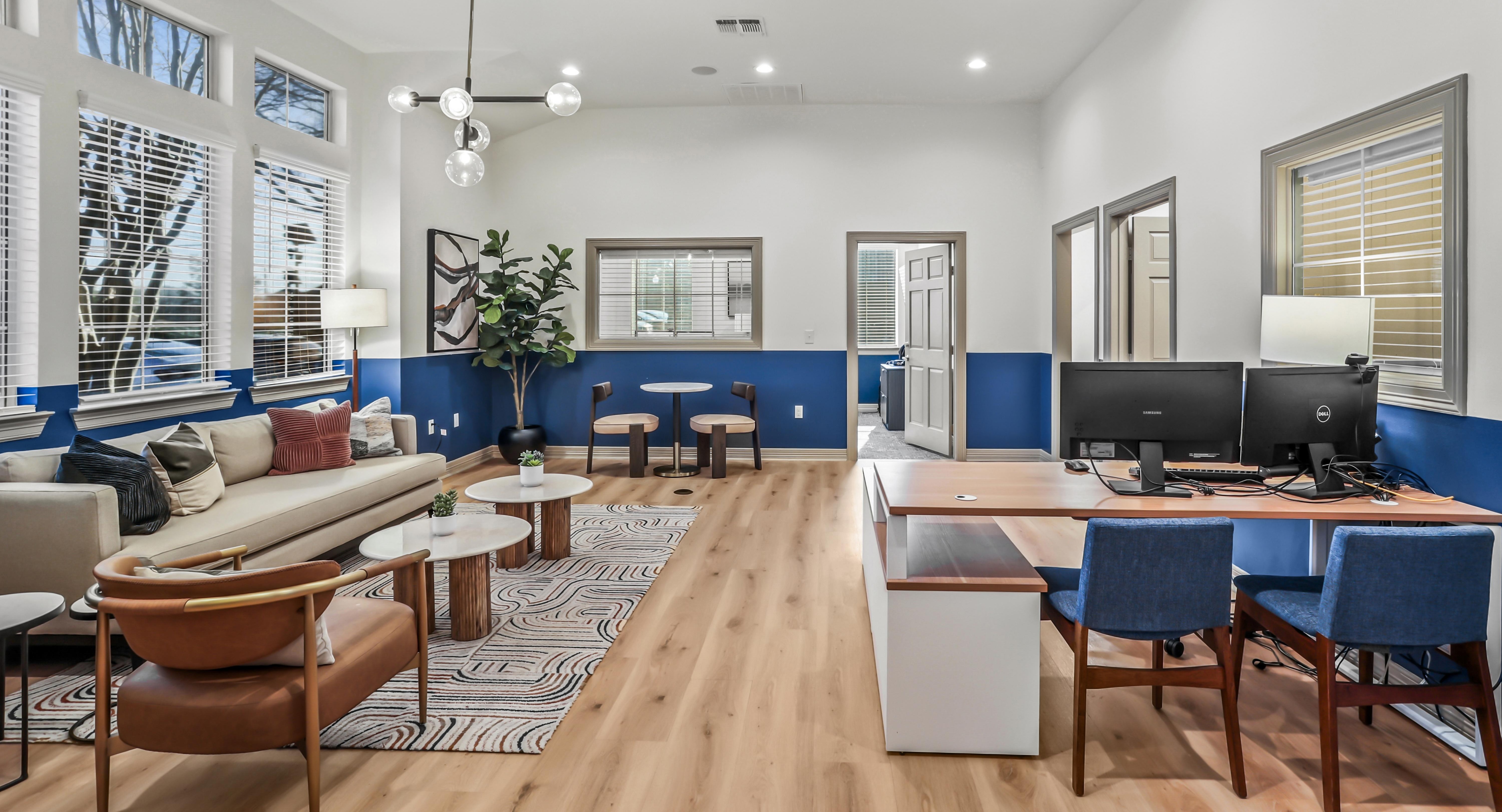 Leasing office lobby