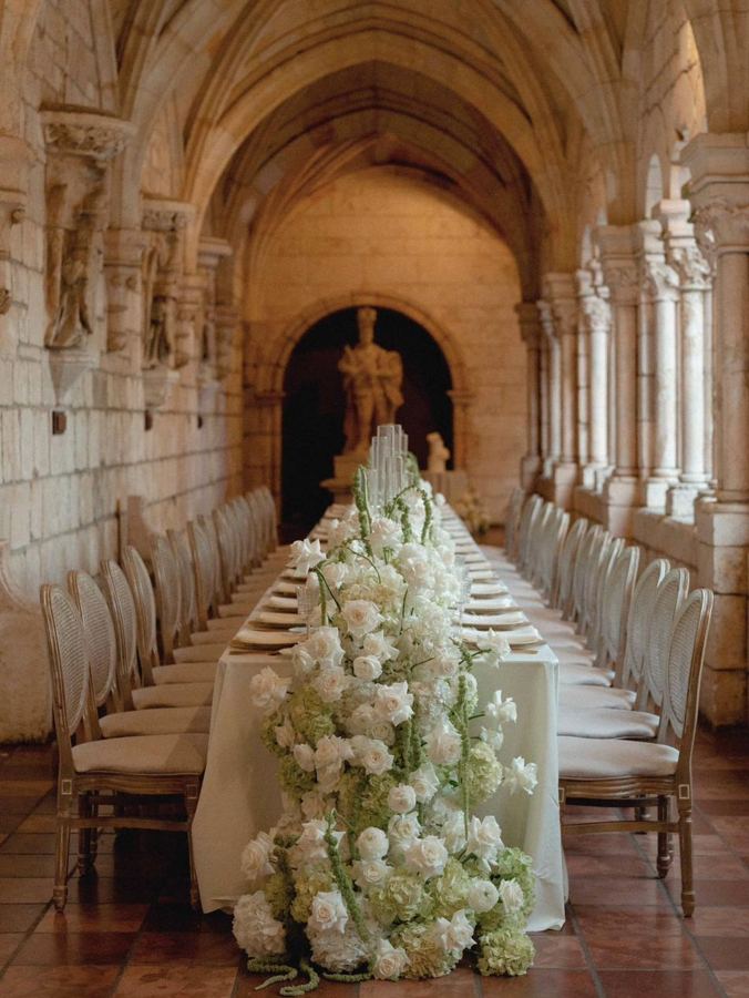 Spanish Monastery wedding reception by POSH Rentals