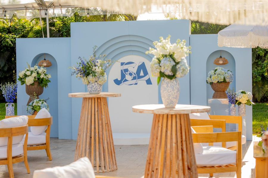 Bar mitzvah reception styling by POSH Rentals
