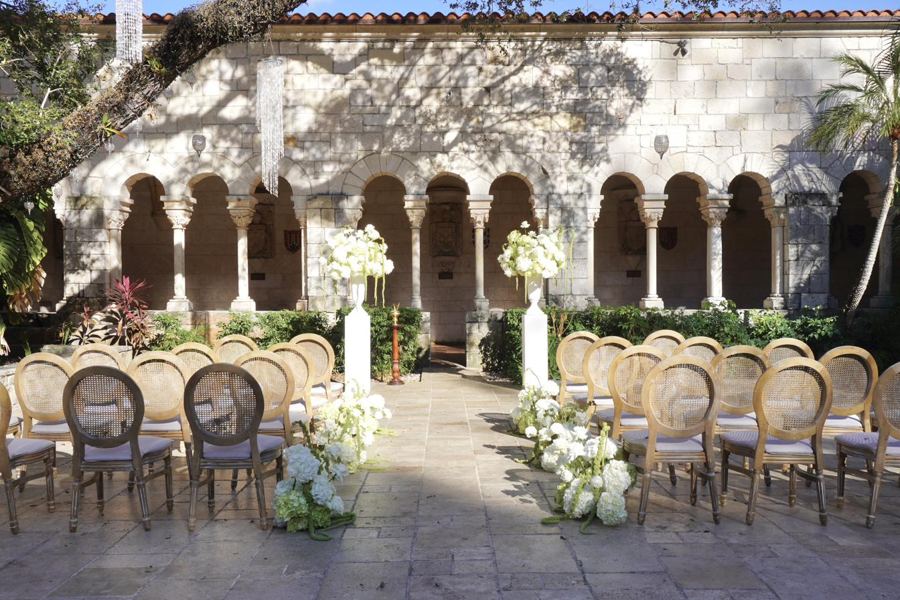 Spanish Monastery wedding ceremony by POSH Rentals
