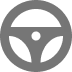 Ikona upravljača automobila za prikaz upravljanja vozilom.