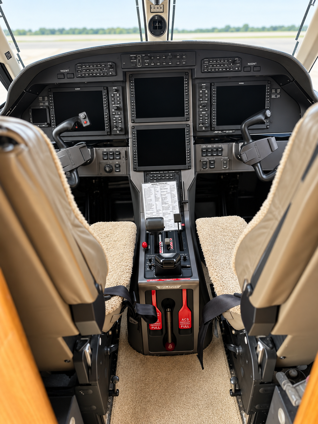 Detailed private aircraft interior