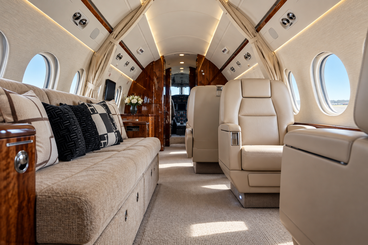 Premium aircraft cabin interior