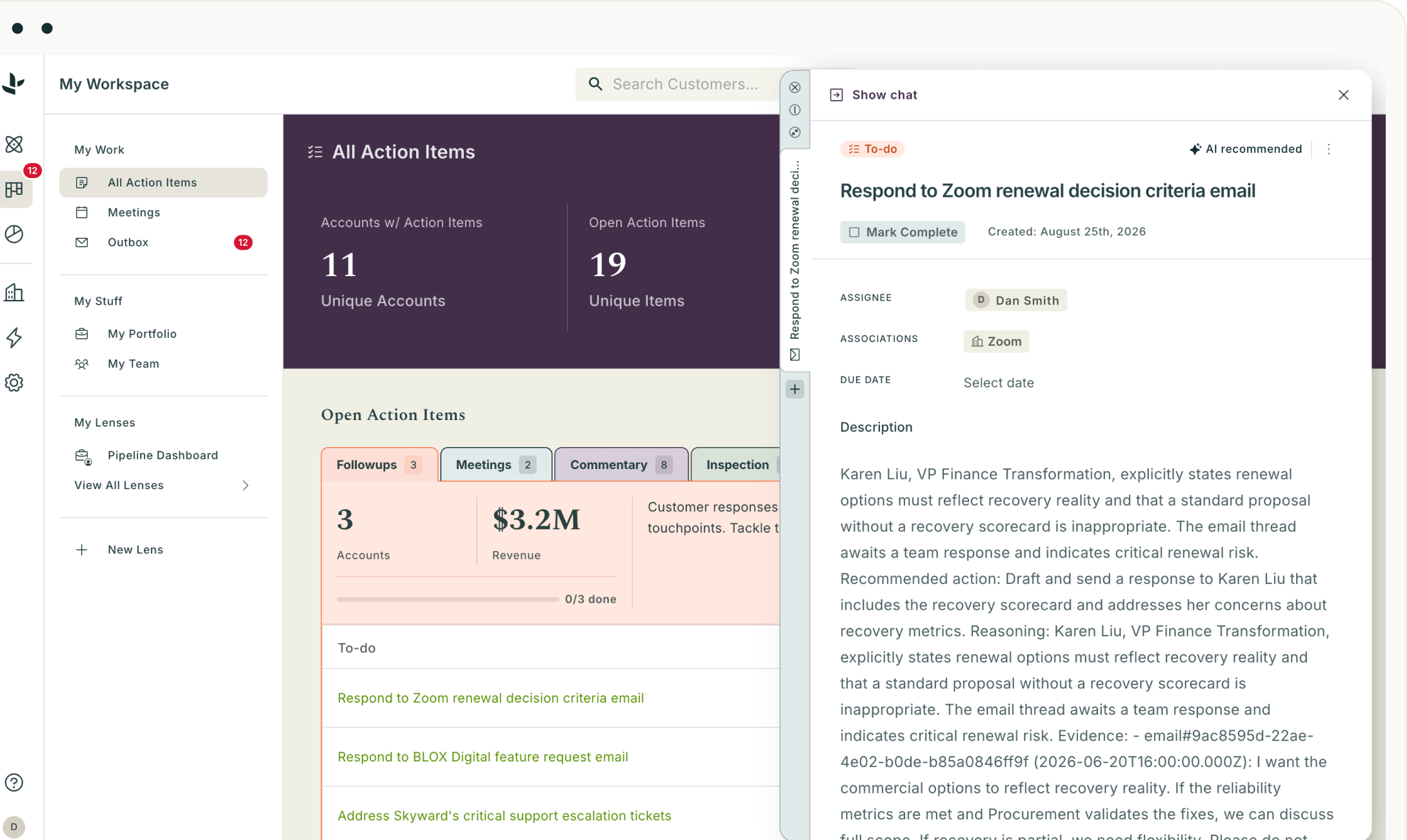오디 (Totango가 Odie로 새롭게 태어났습니다) Odie (Totango is now Odie) customer intelligence dashboard