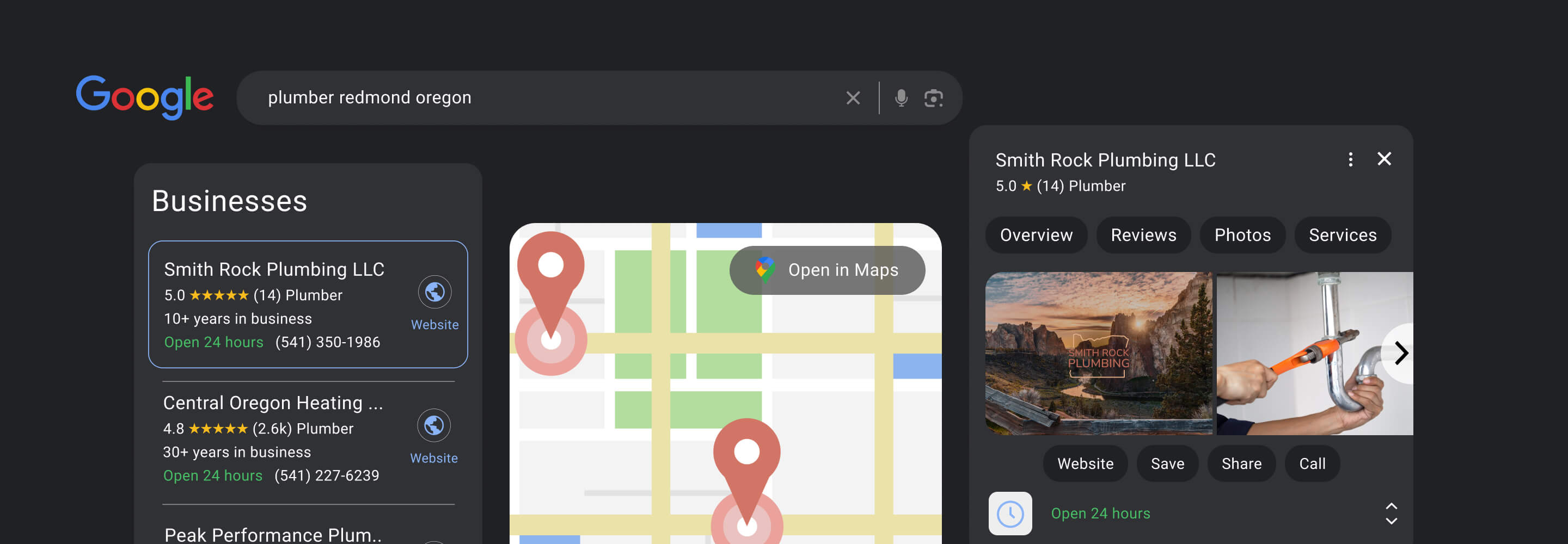 Google Business Profile user display