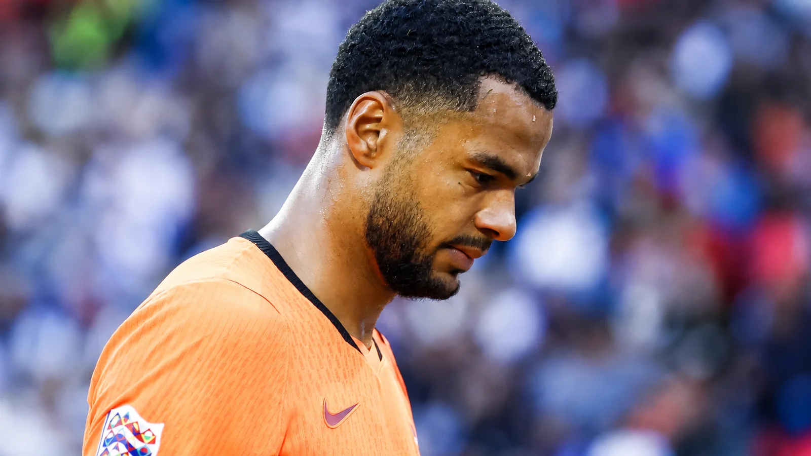 Cody Gakpo in a Netherlands jersey during a match.