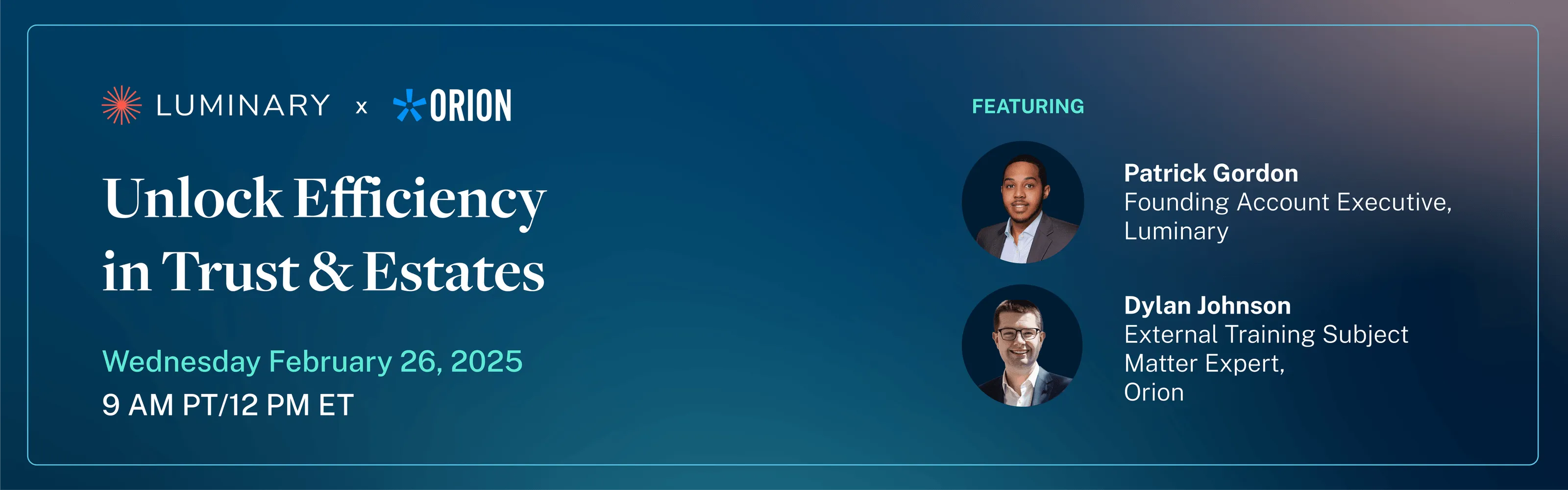 Luminary x Orion webinar