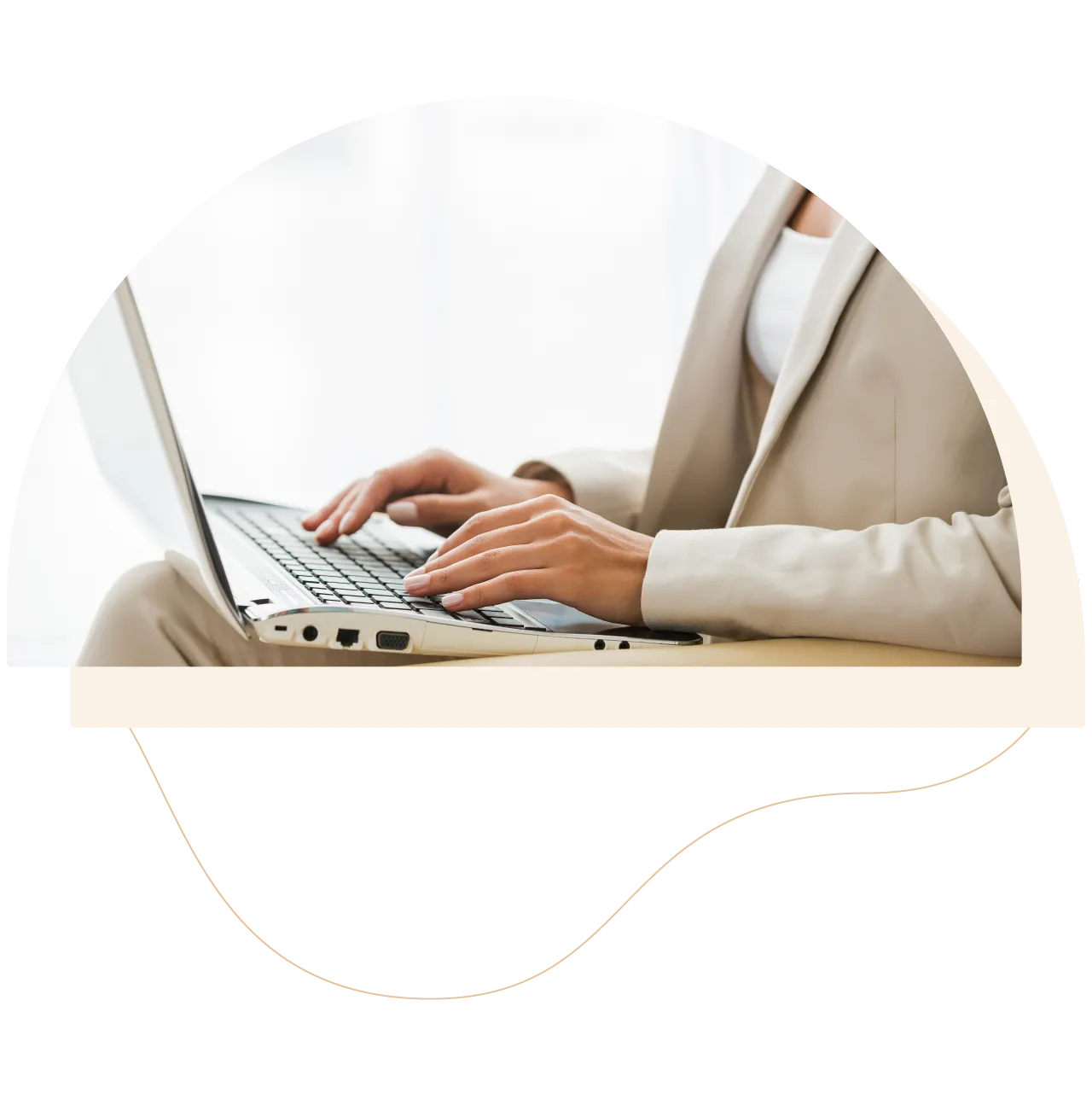 Person using a computer