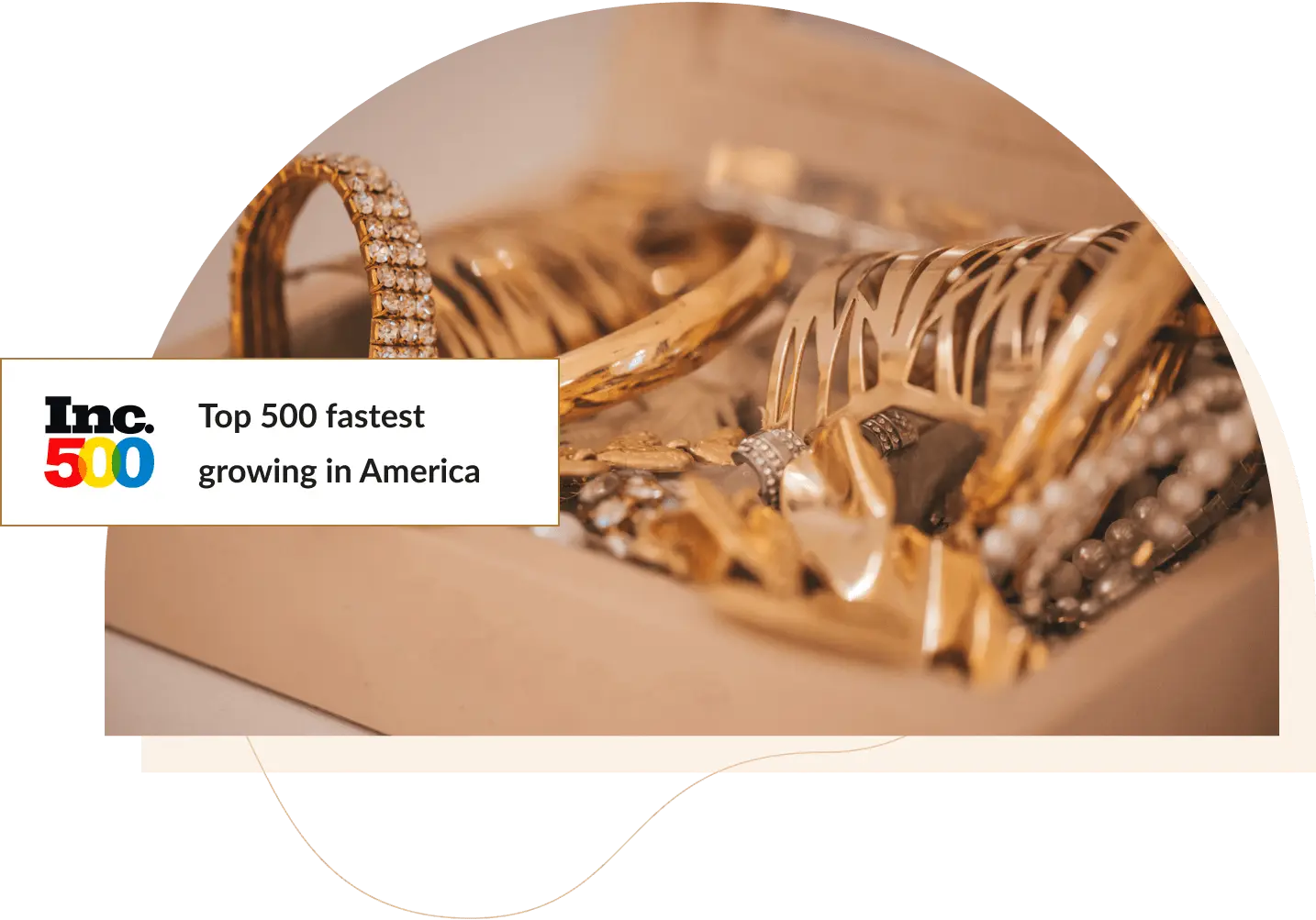 Gold jewelry in a jewelry box