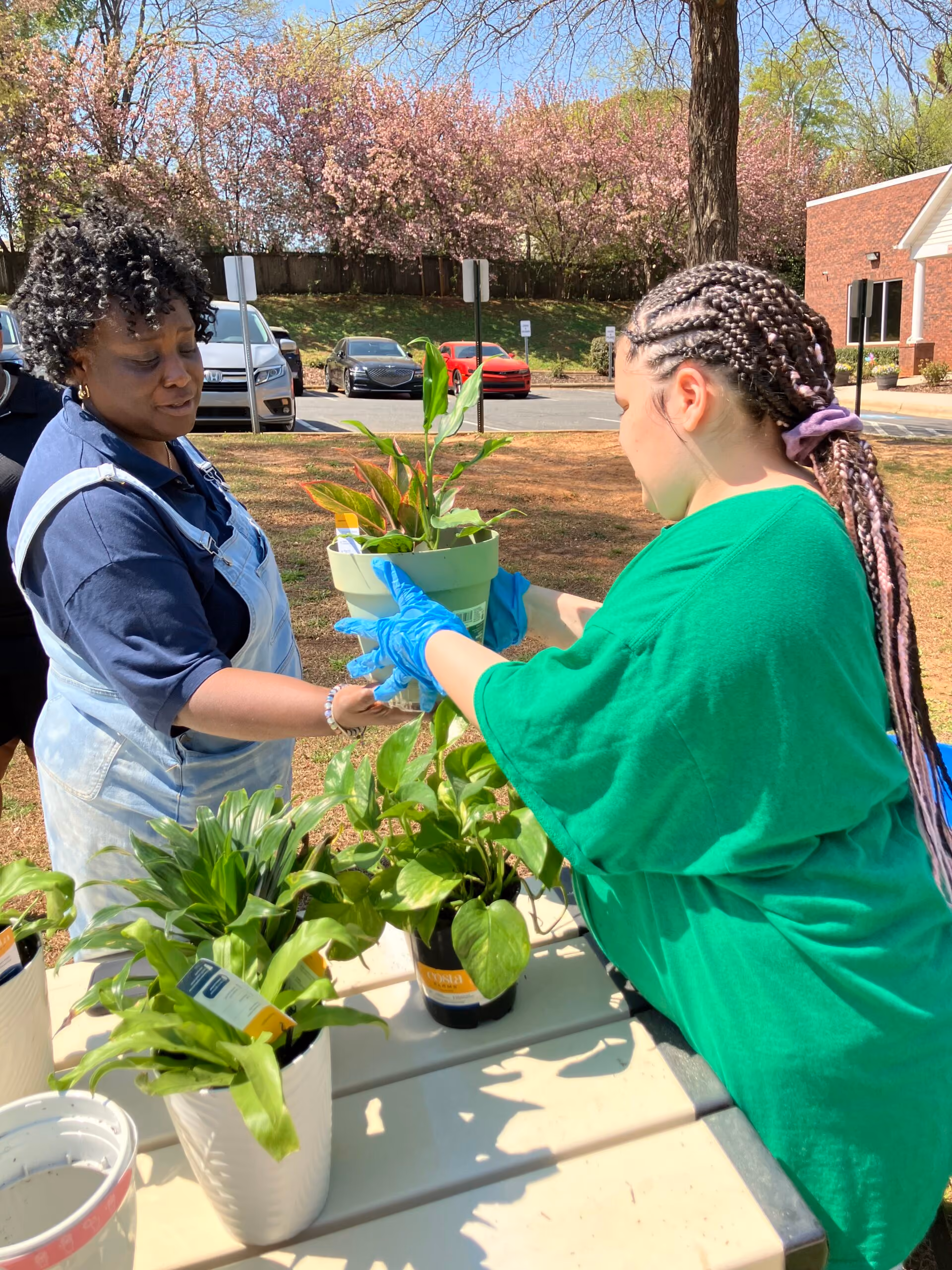 Planting activity at Children's Attention Home