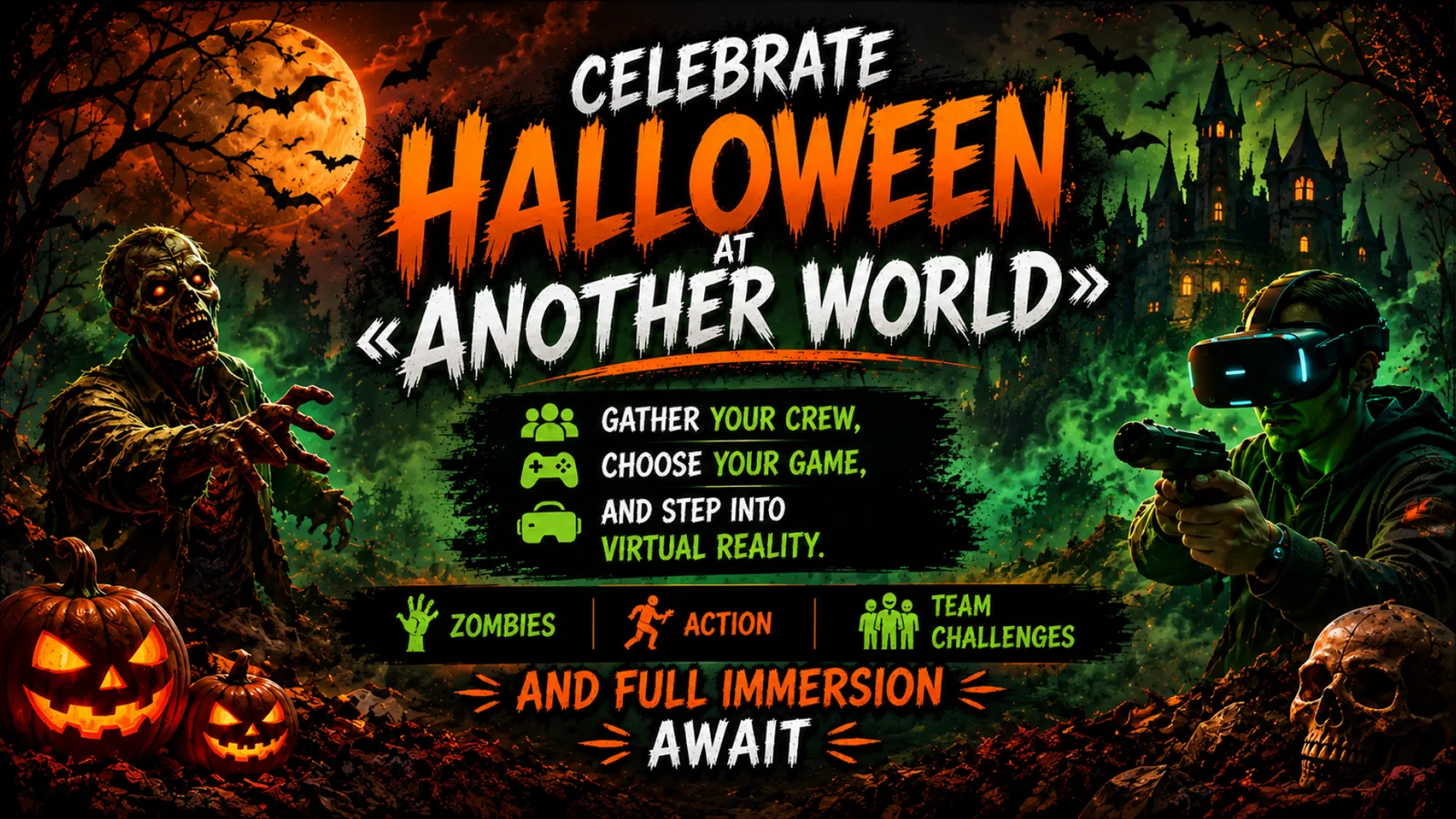 Halloween promotion from Another World VR North York