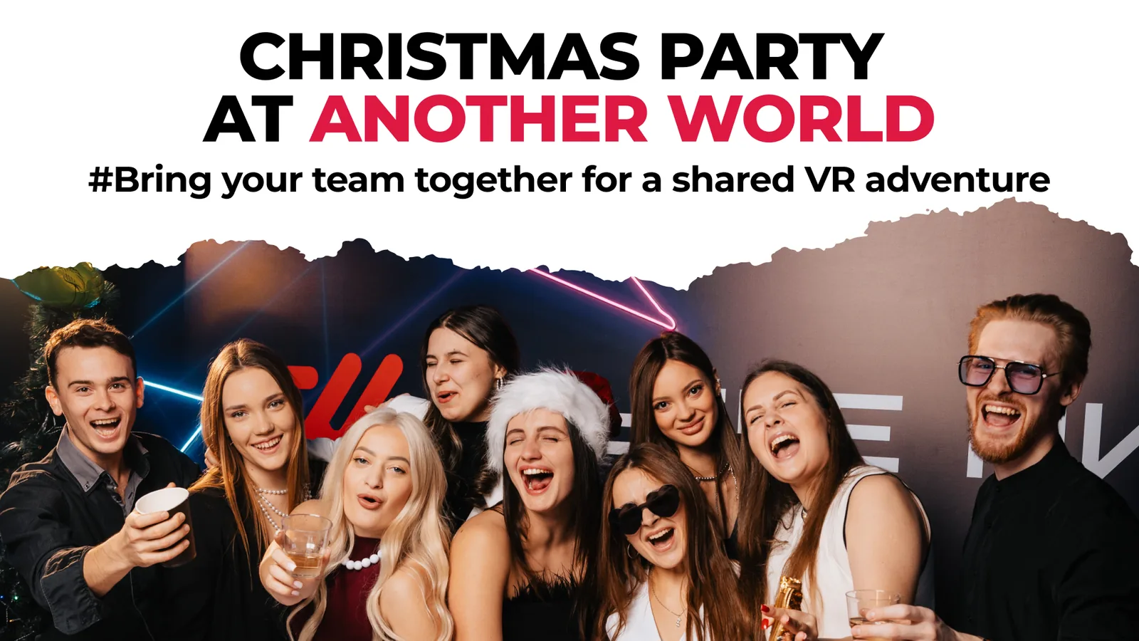 Christmas office party promotion from Another World VR North York