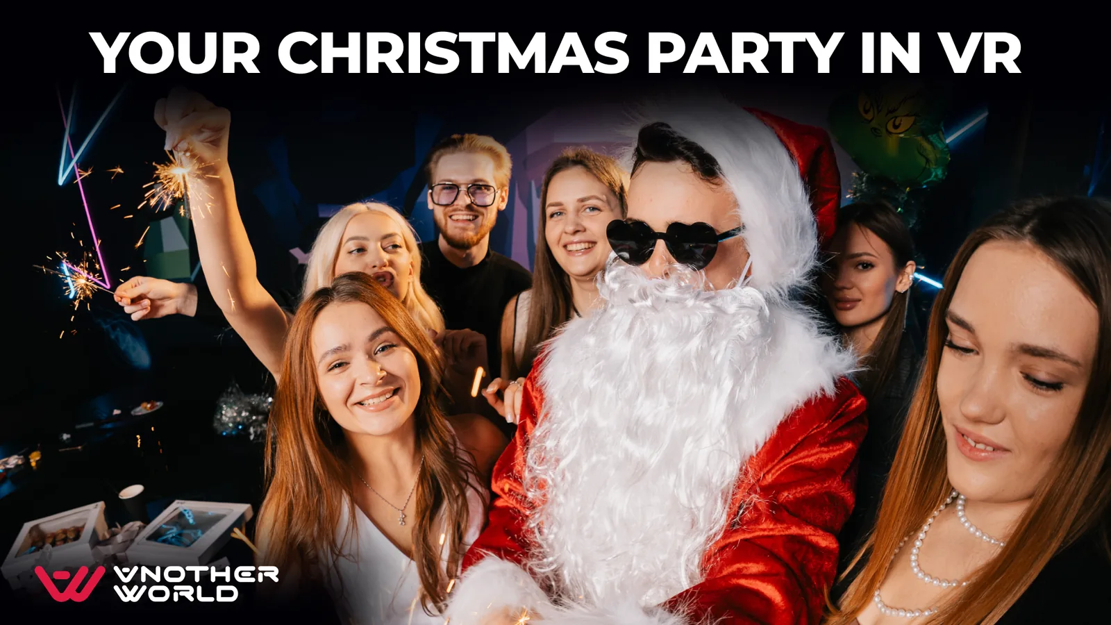 Christmas office party promotion from Another World VR North York