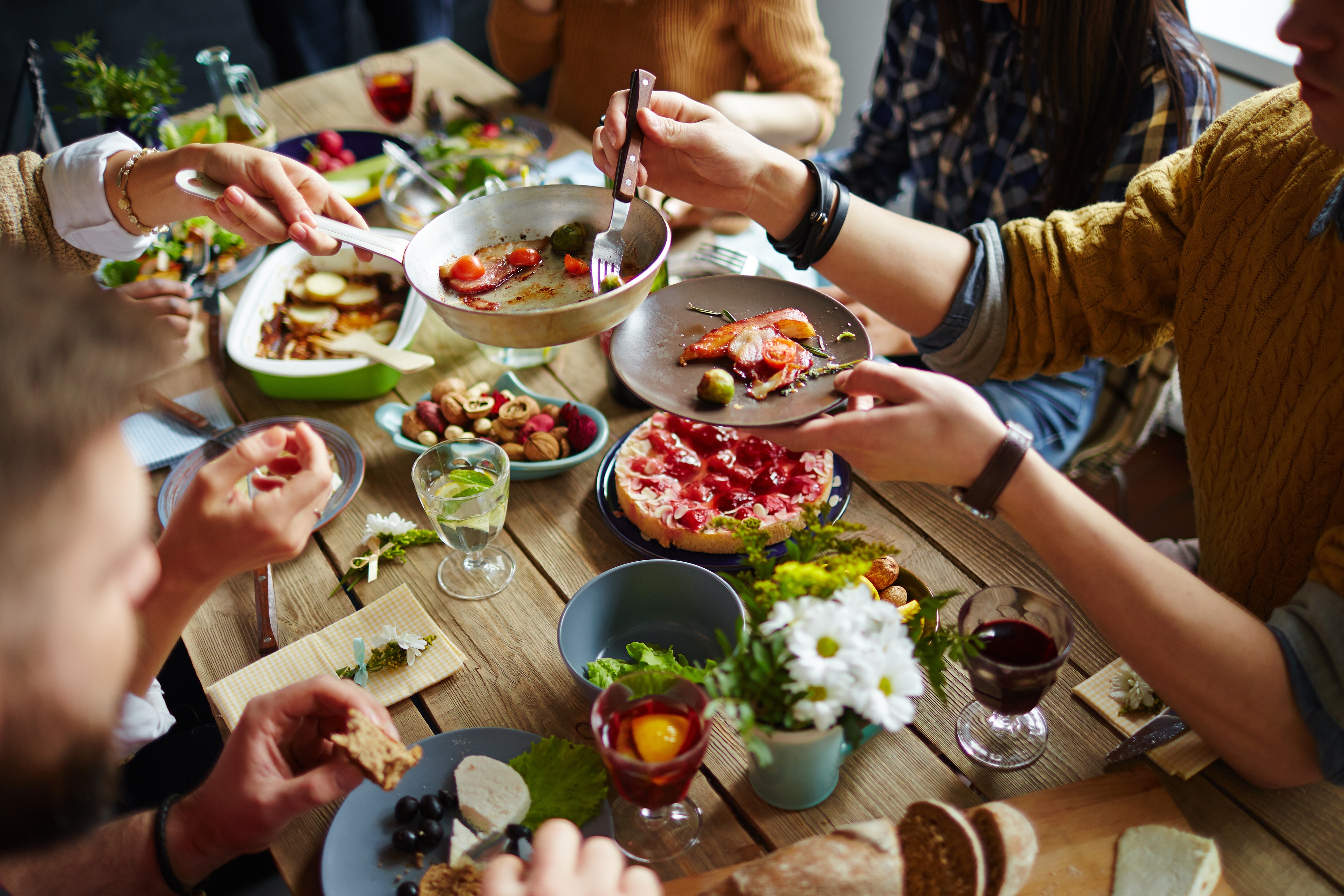 Dining out stock image