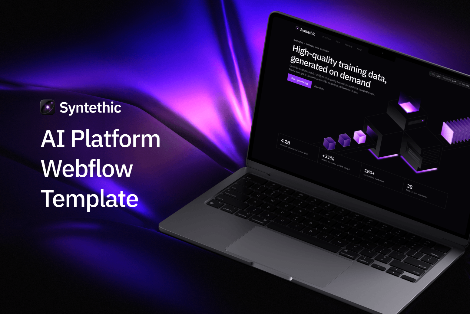 Syntethic - AI Webflow Template | BRIX Templates thumbnail