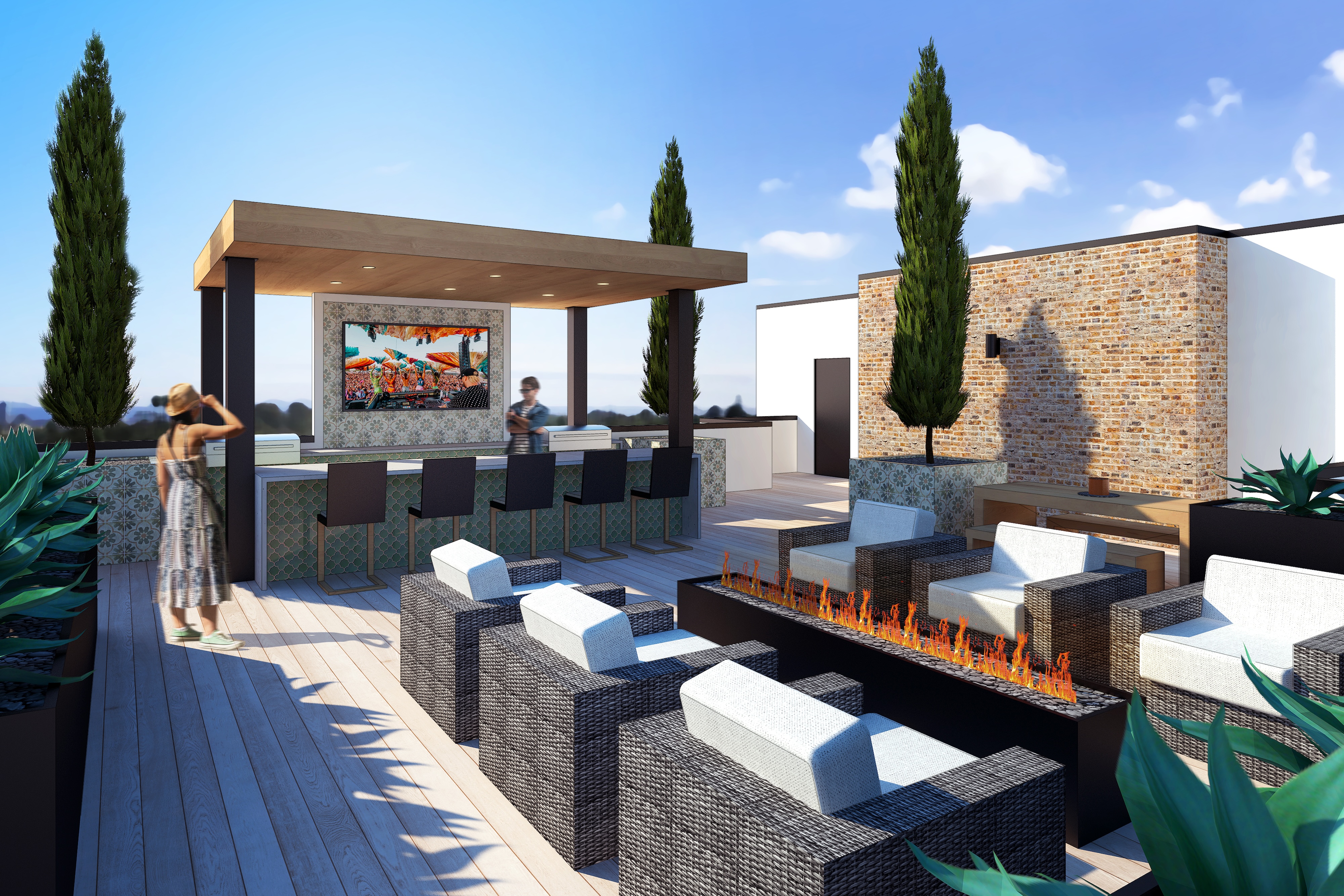Indoor rendering of clubhouse
