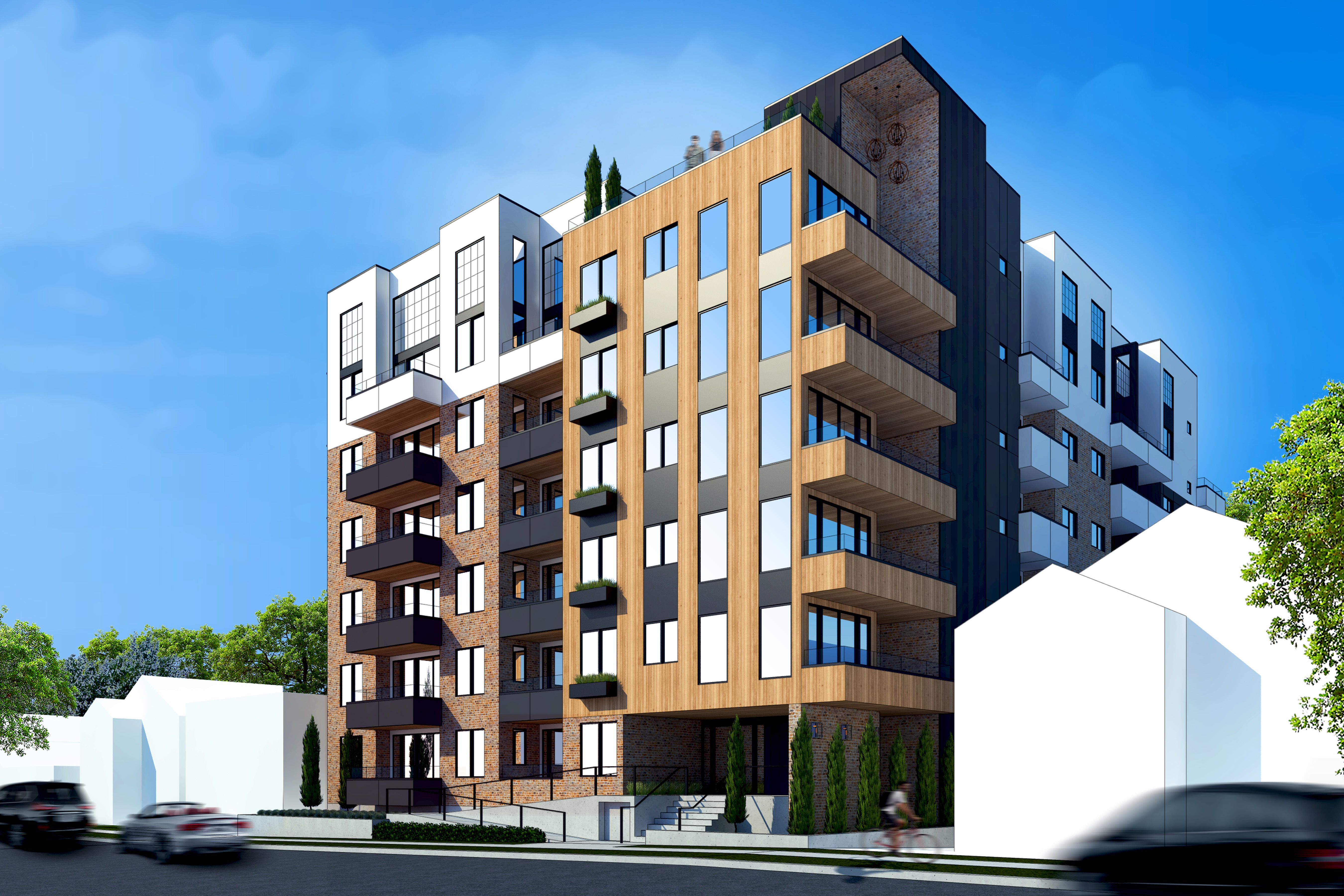Exterior of building rendering