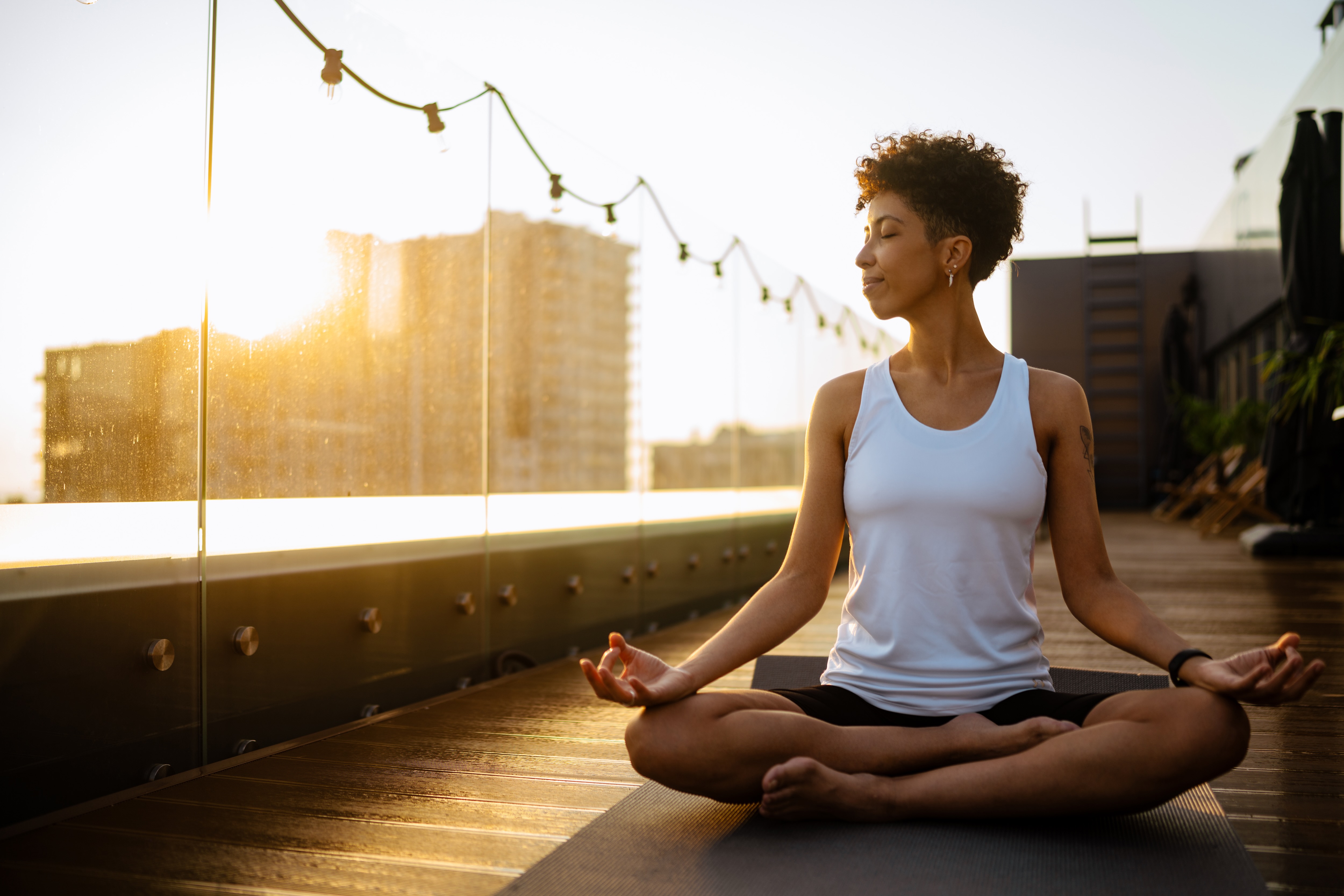 Yoga woman stock image