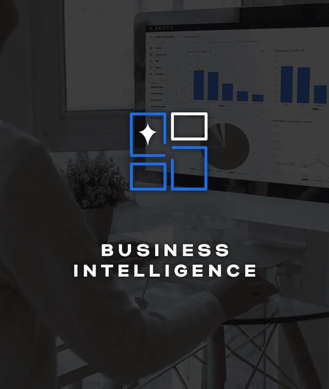 Business intelligence reporting shown on a desktop screen