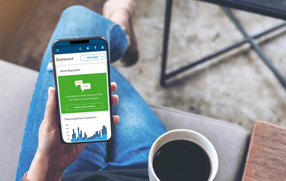 Marketing campaign and loyalty performance open on a phone