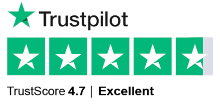 Trustpilot TrustScore 4.7 out of 5, rated Excellent