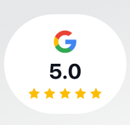 Google 5.0 star rating badge