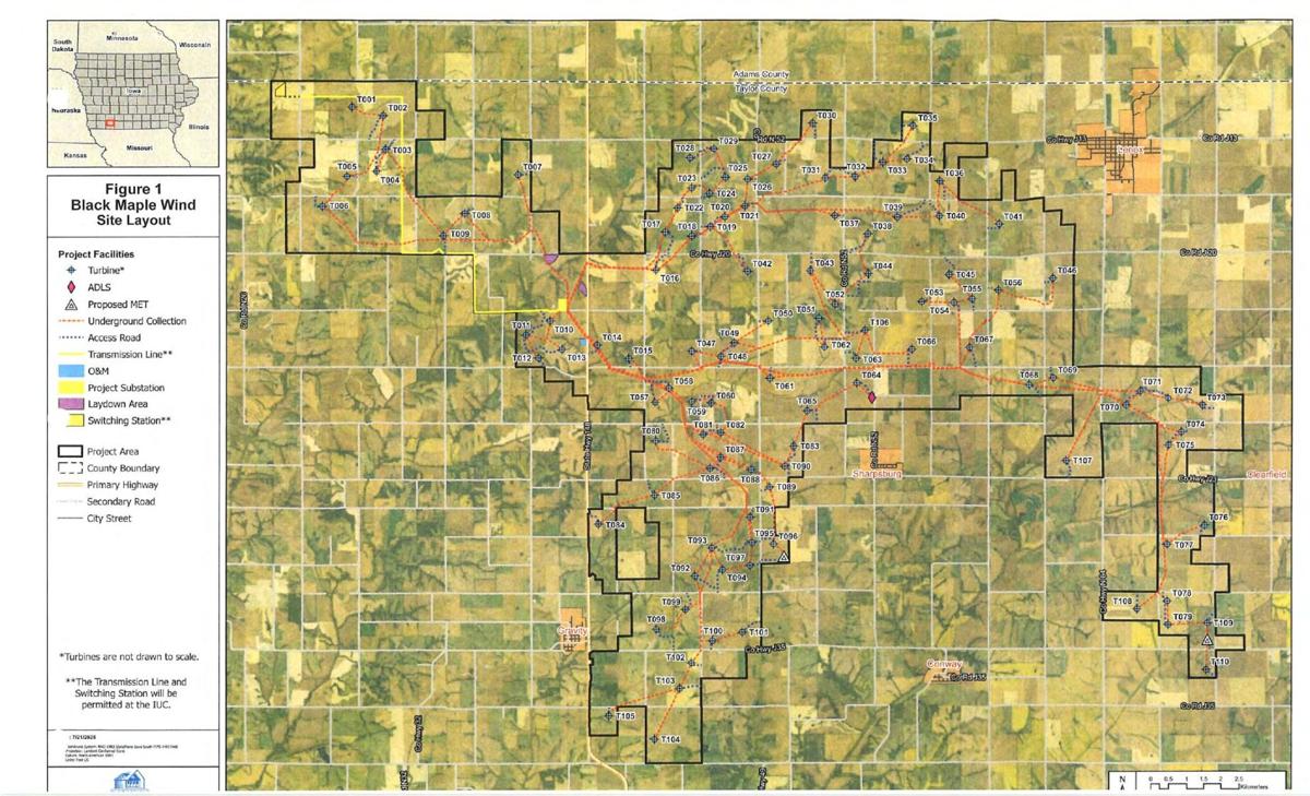 Black Maple Wind Project Area in Taylor County