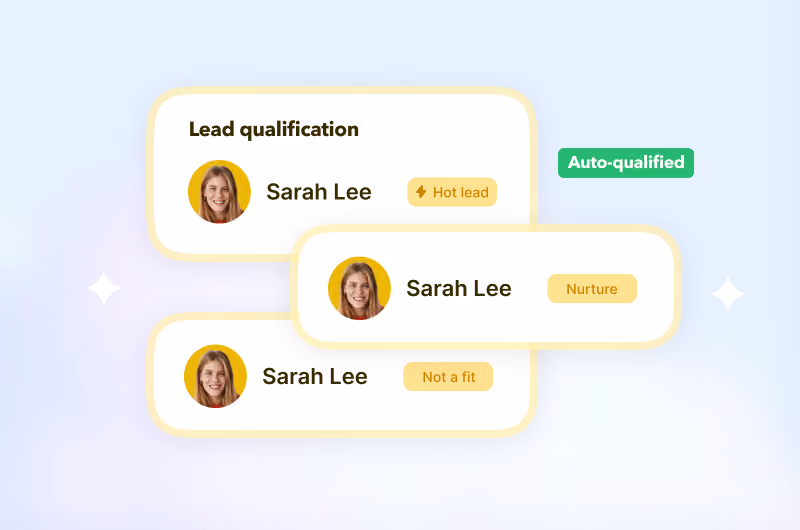 STACKED automatically qualifying LinkedIn leads as hot, nurture, or not a fit