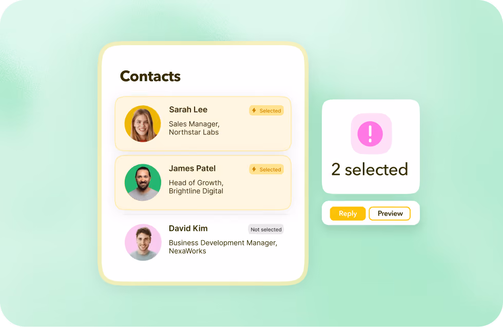 STACKED enrolling selected HighLevel contacts into LinkedIn outreach