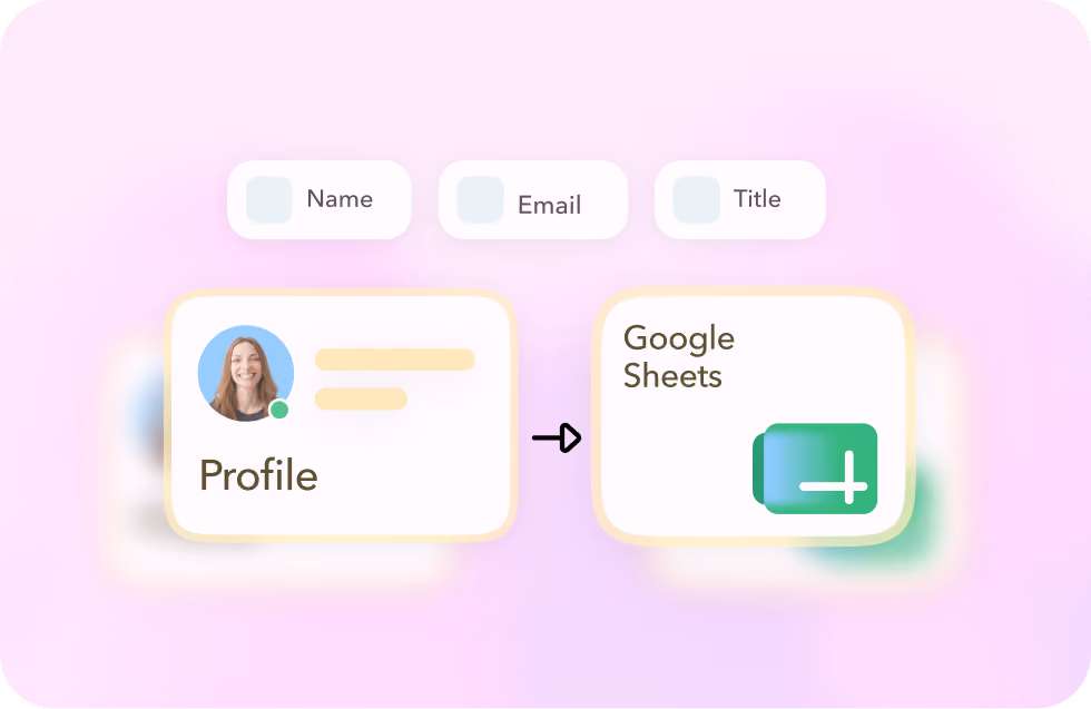 LinkedIn profile data sent to Google Sheets with Make