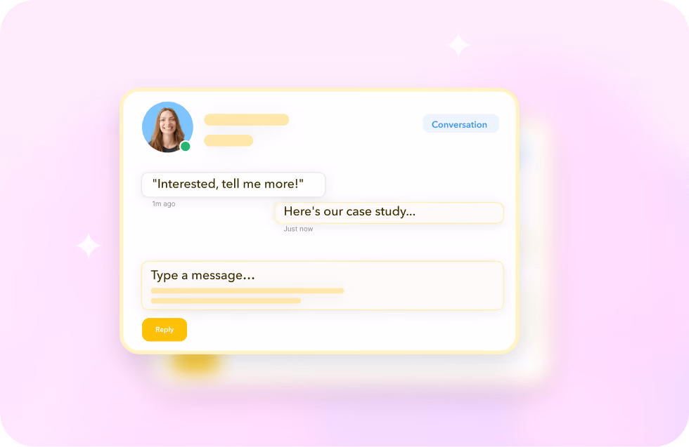 LinkedIn conversation and reply shared through Slack