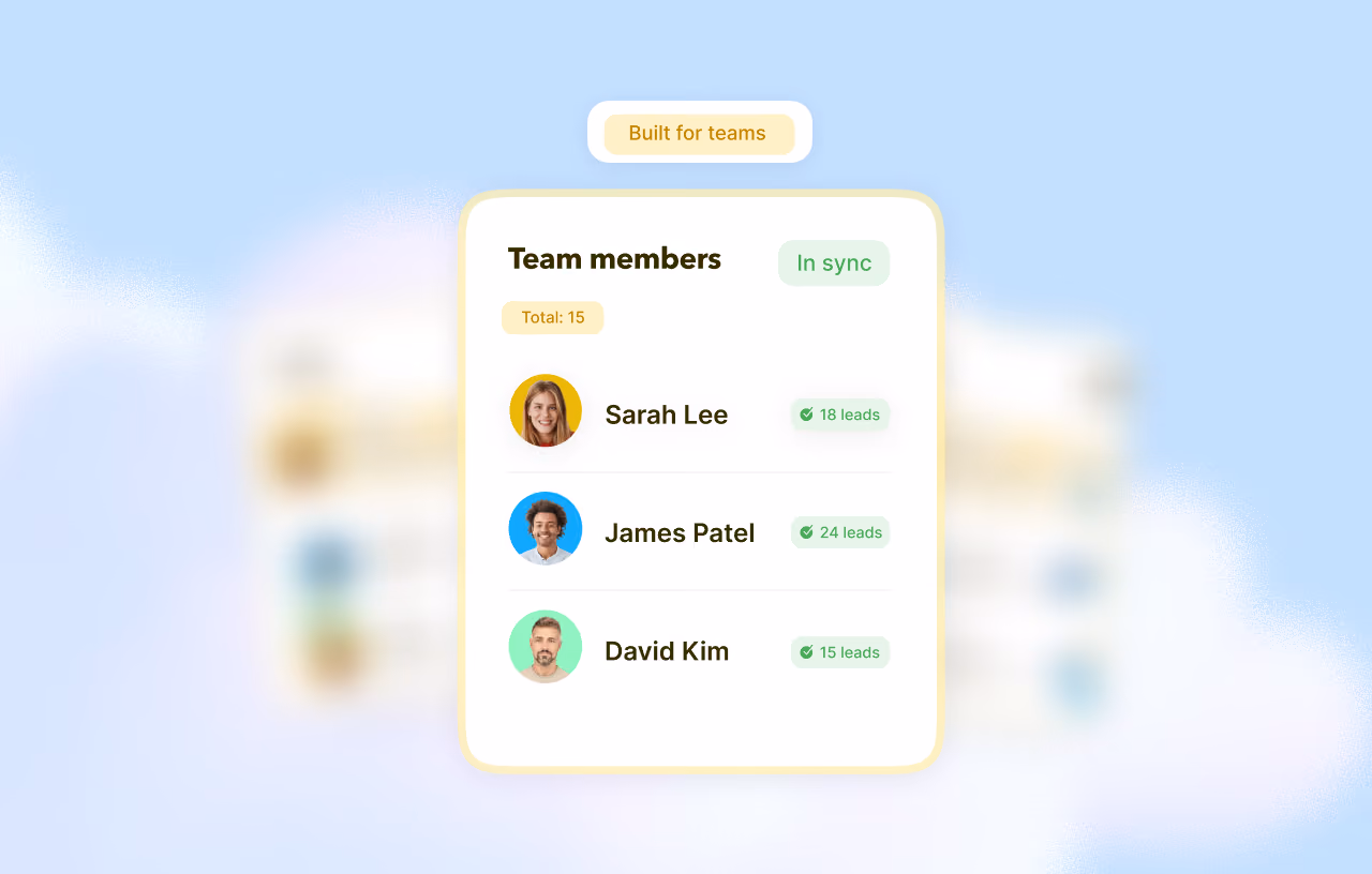 Team members managing and syncing LinkedIn leads in STACKED