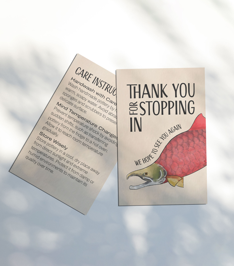 Sockeye Ceramics thank you card