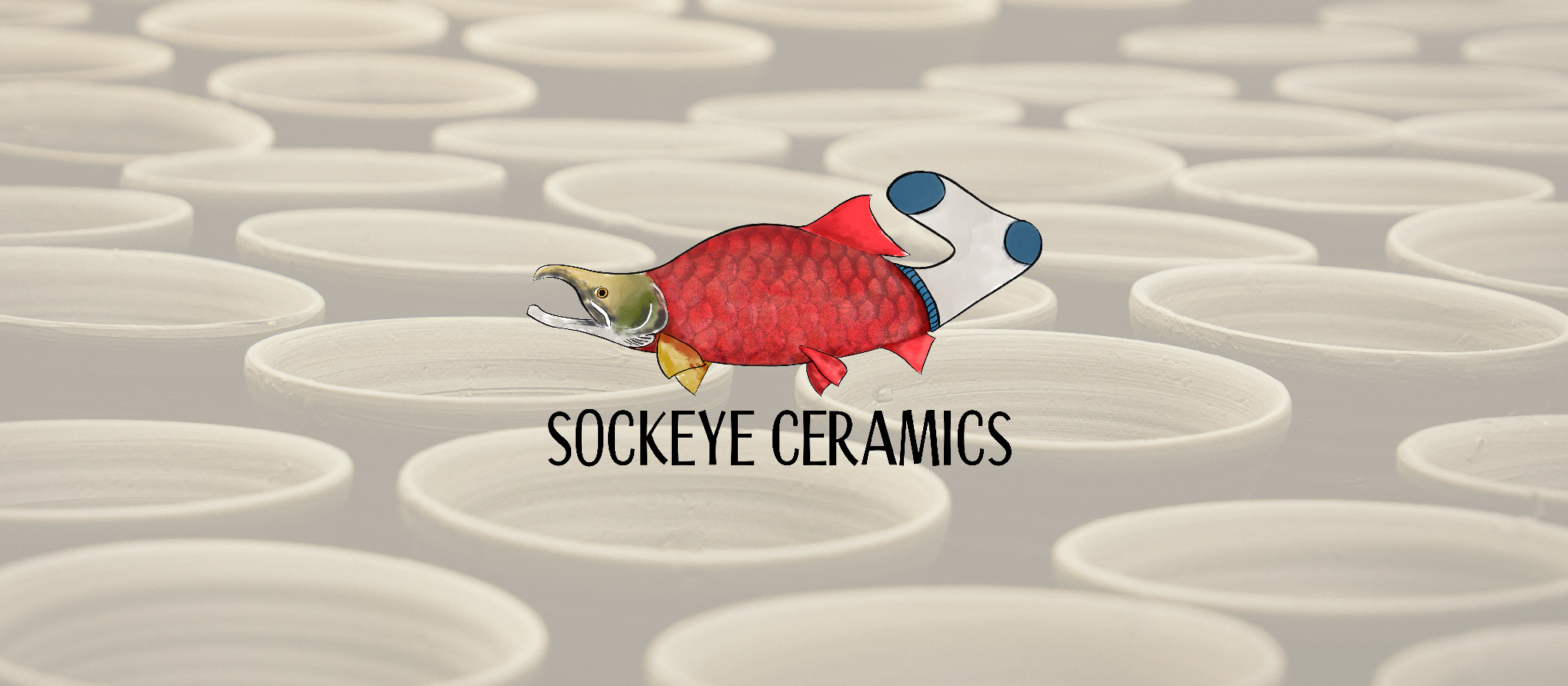 Sockeye Ceramics logo and brand design for a pottery studio