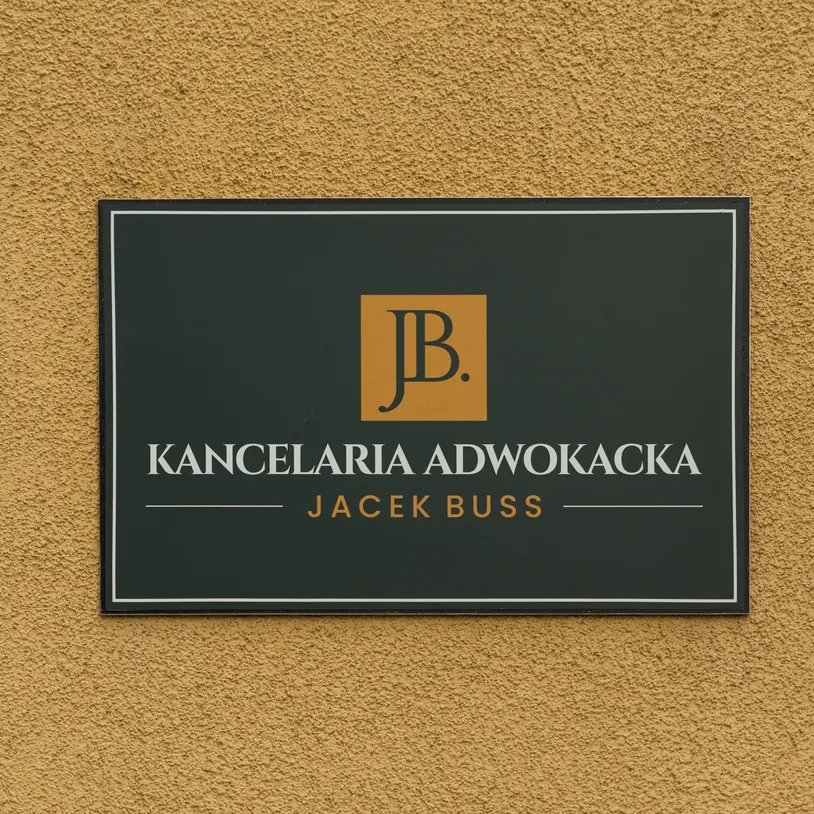 Tabliczka Kancelarii Adwokackiej Jacek Buss