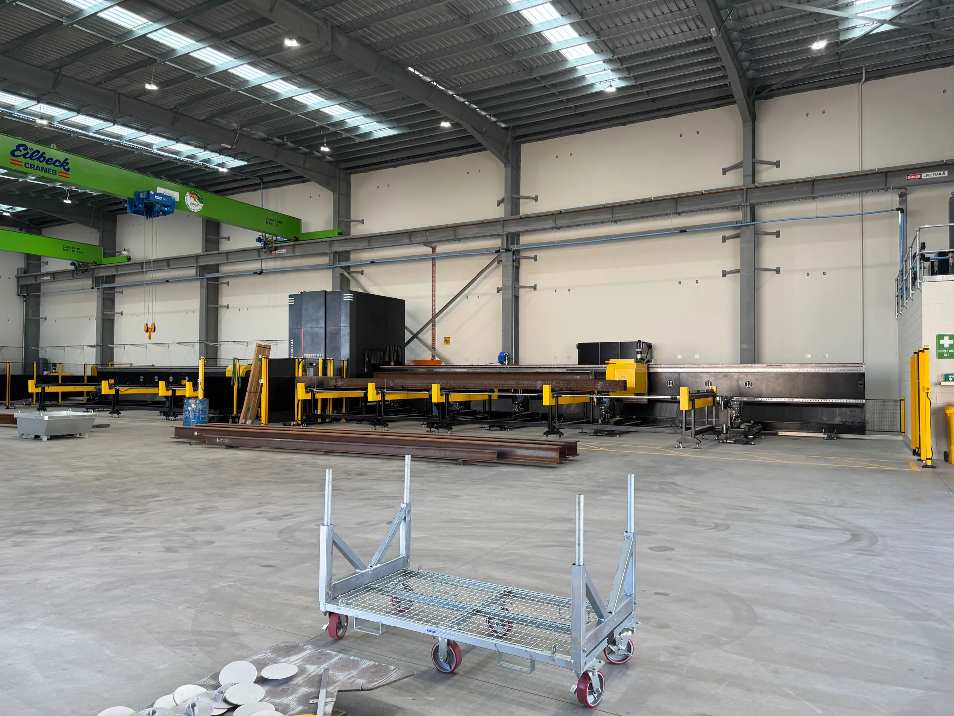 Tube laser cutting a structural steel section