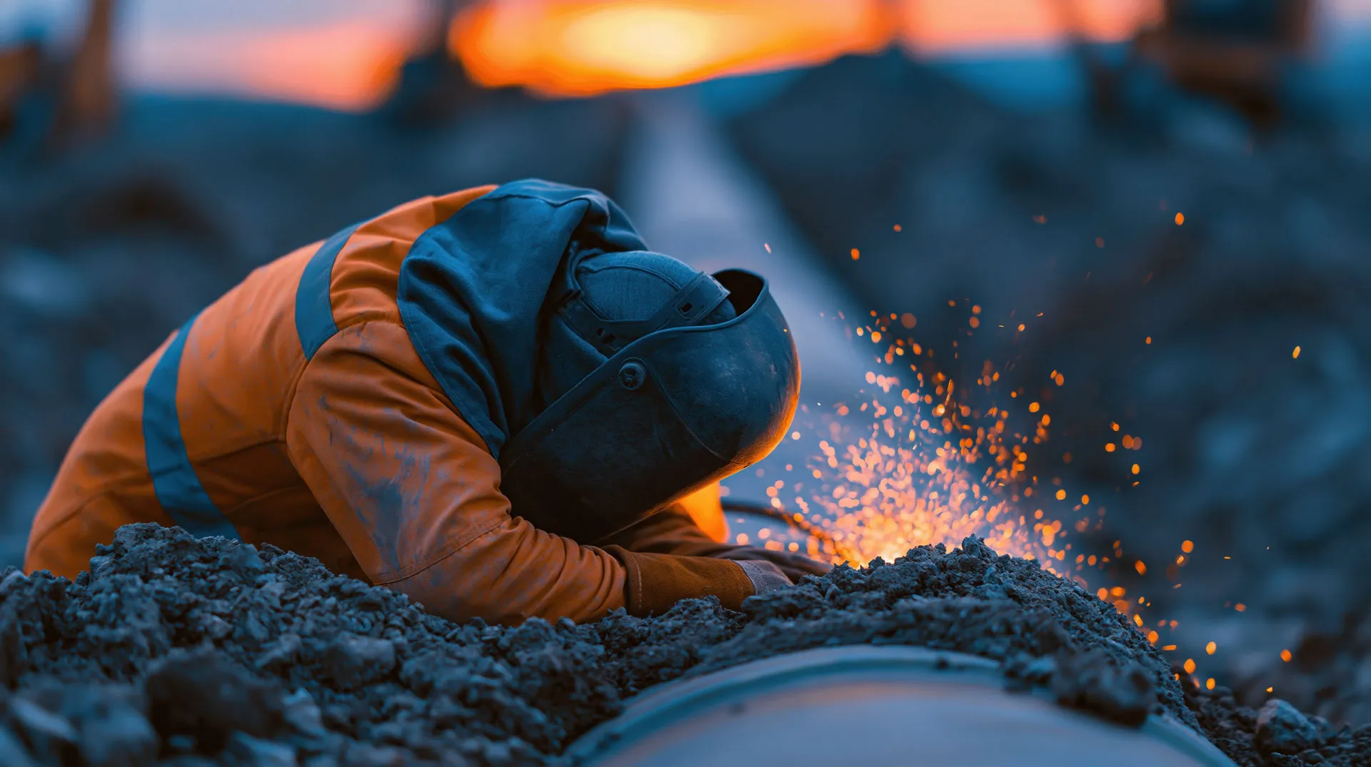Crew working on machinery during a shutdown