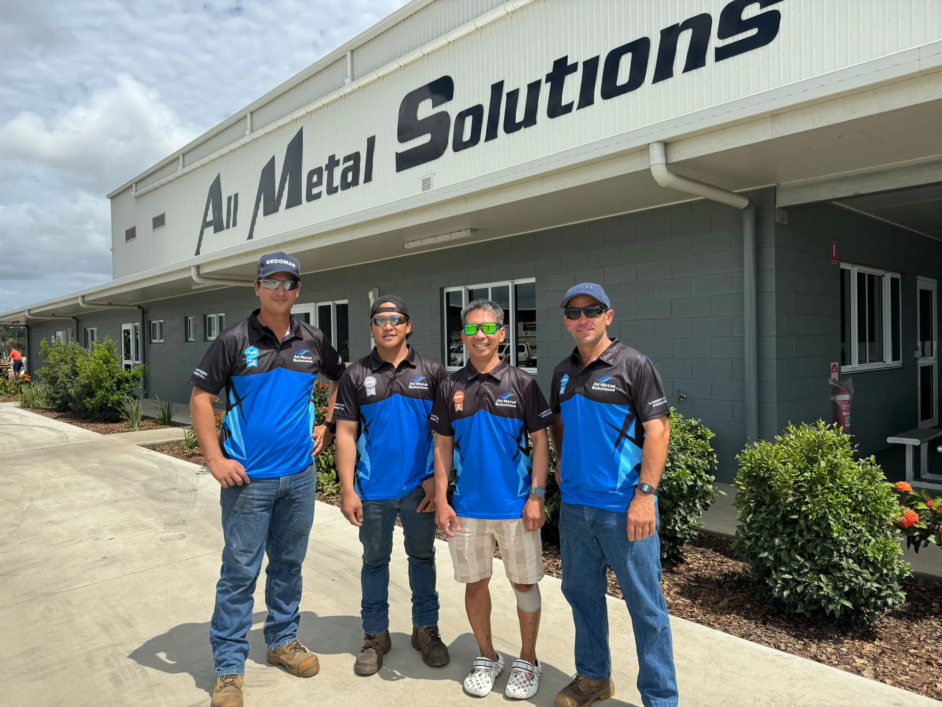 All Metal Solutions team on the workshop floor