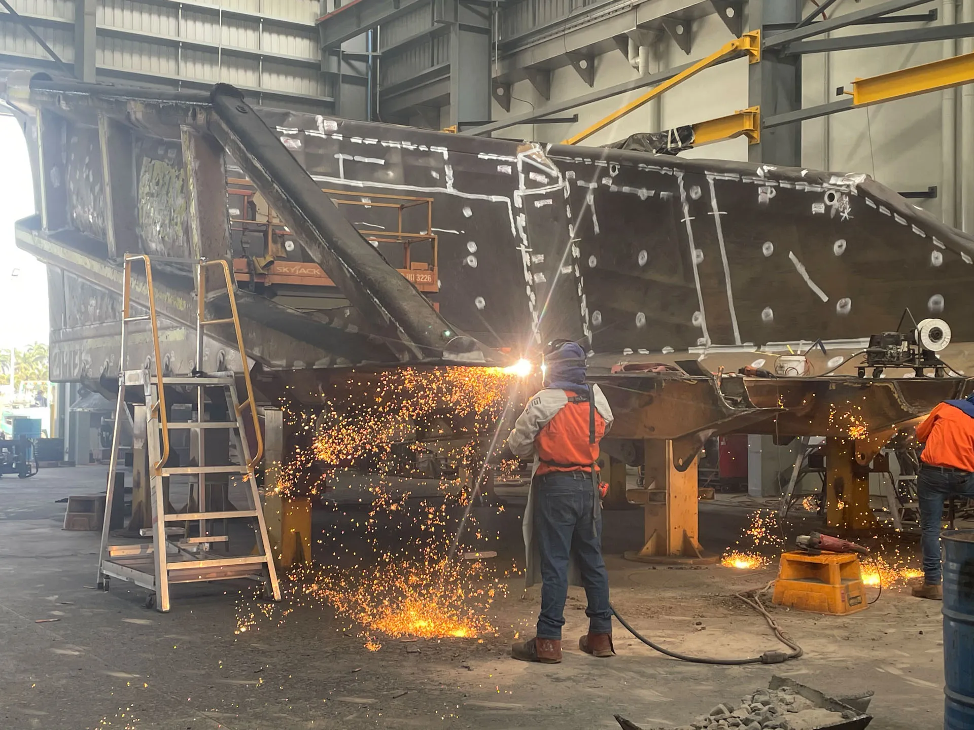 Press brake forming plate before fabrication