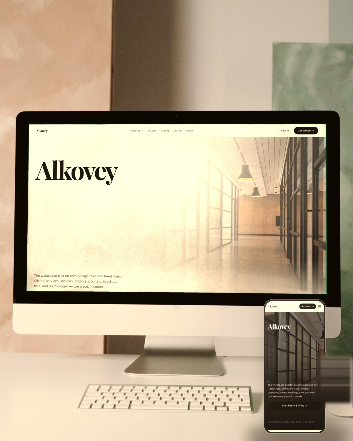 Alkovey client management platform, brand and product design by BL3SSED in Edmonton