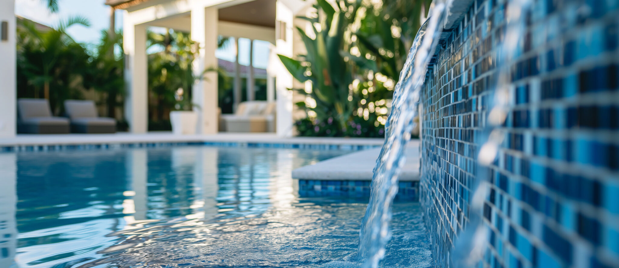 Resort-style pool and spa maintained by APS Pools