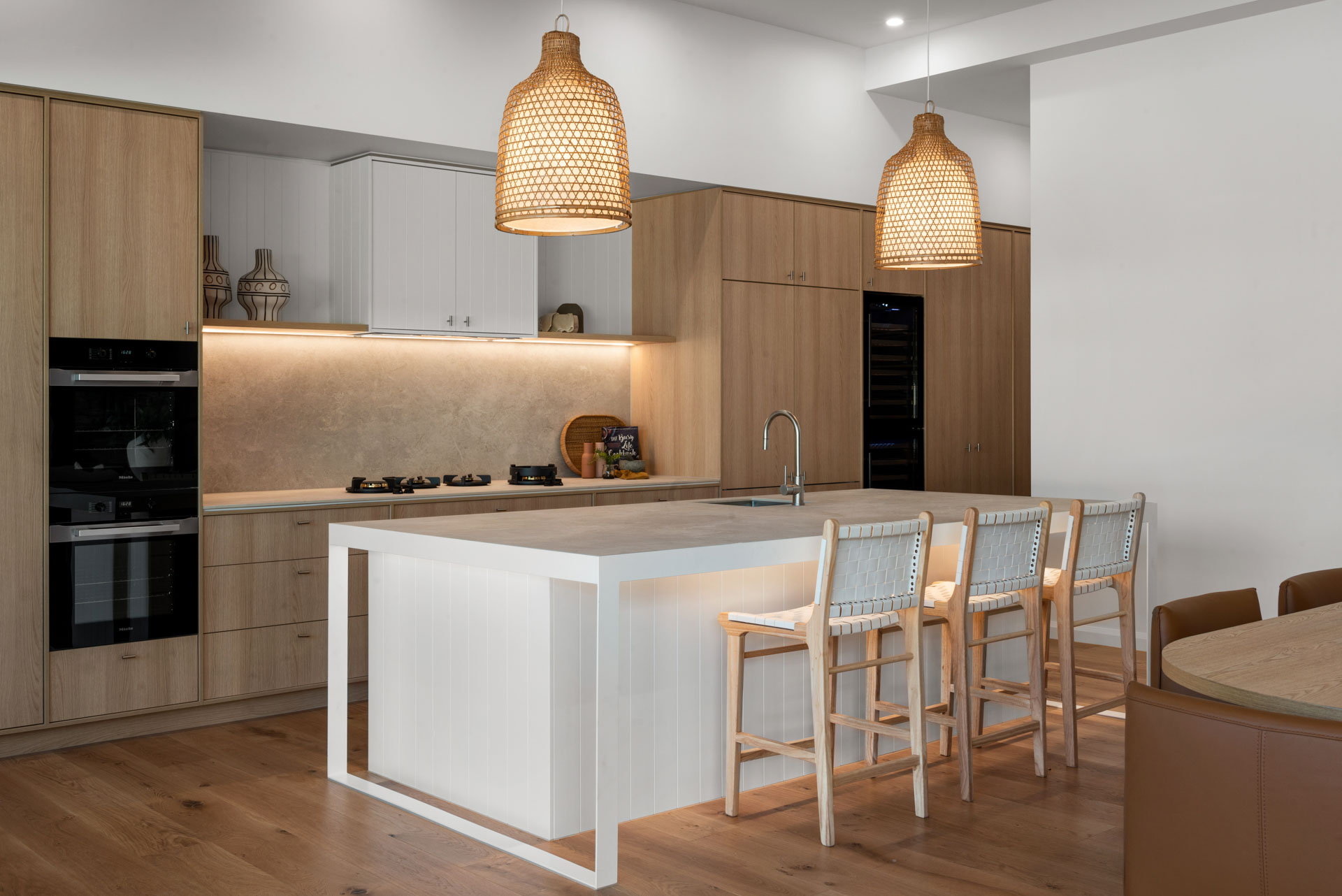 Kitchen benchtop and splashback detail