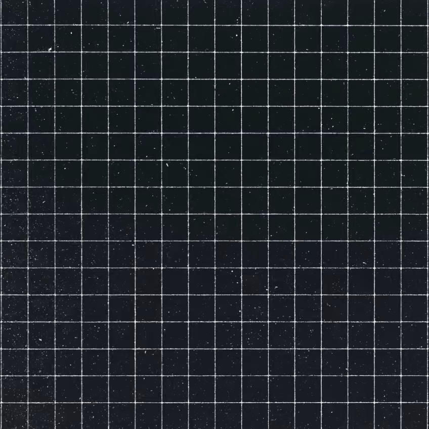 Black square grid pattern with thin white lines forming equal-sized cells, resembling graph paper or a tiled wall.