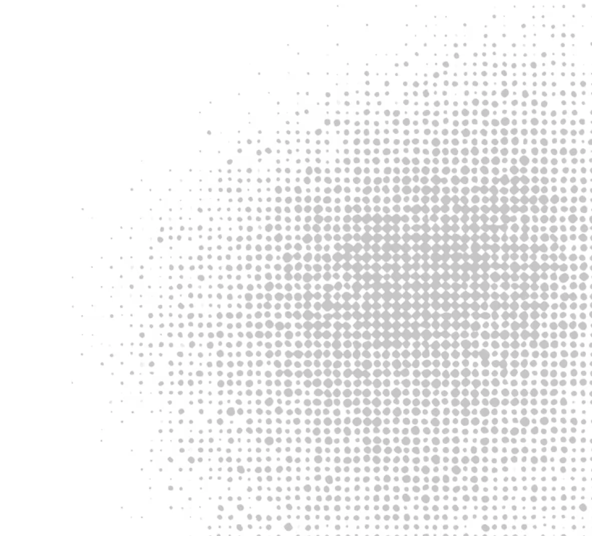 Black background with a radial pattern of dark gray dots that increase in size from the outer edge towards the center, creating a circular gradient effect.